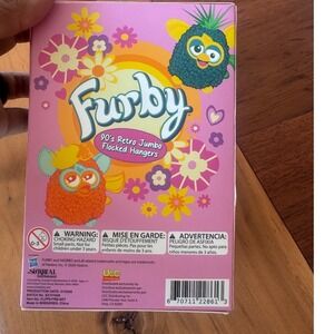 Furby 90s Retro Jumbo Flocked Hanger Pink Grey Keychain Surreal Entertainment